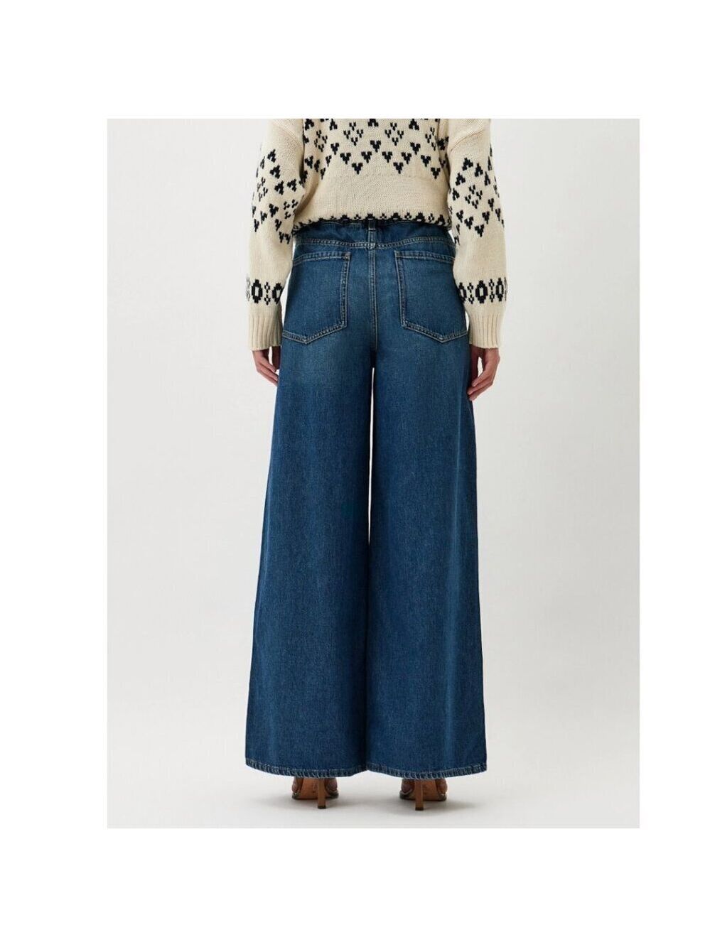 Weekend MaxMara | Abitata Blue Wide Leg Jeans - Picture 3 of 16
